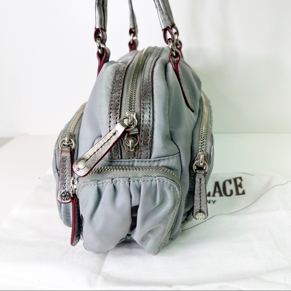 Mz Wallace Light Gray Tote Purse Silver - Picture 10 of 16